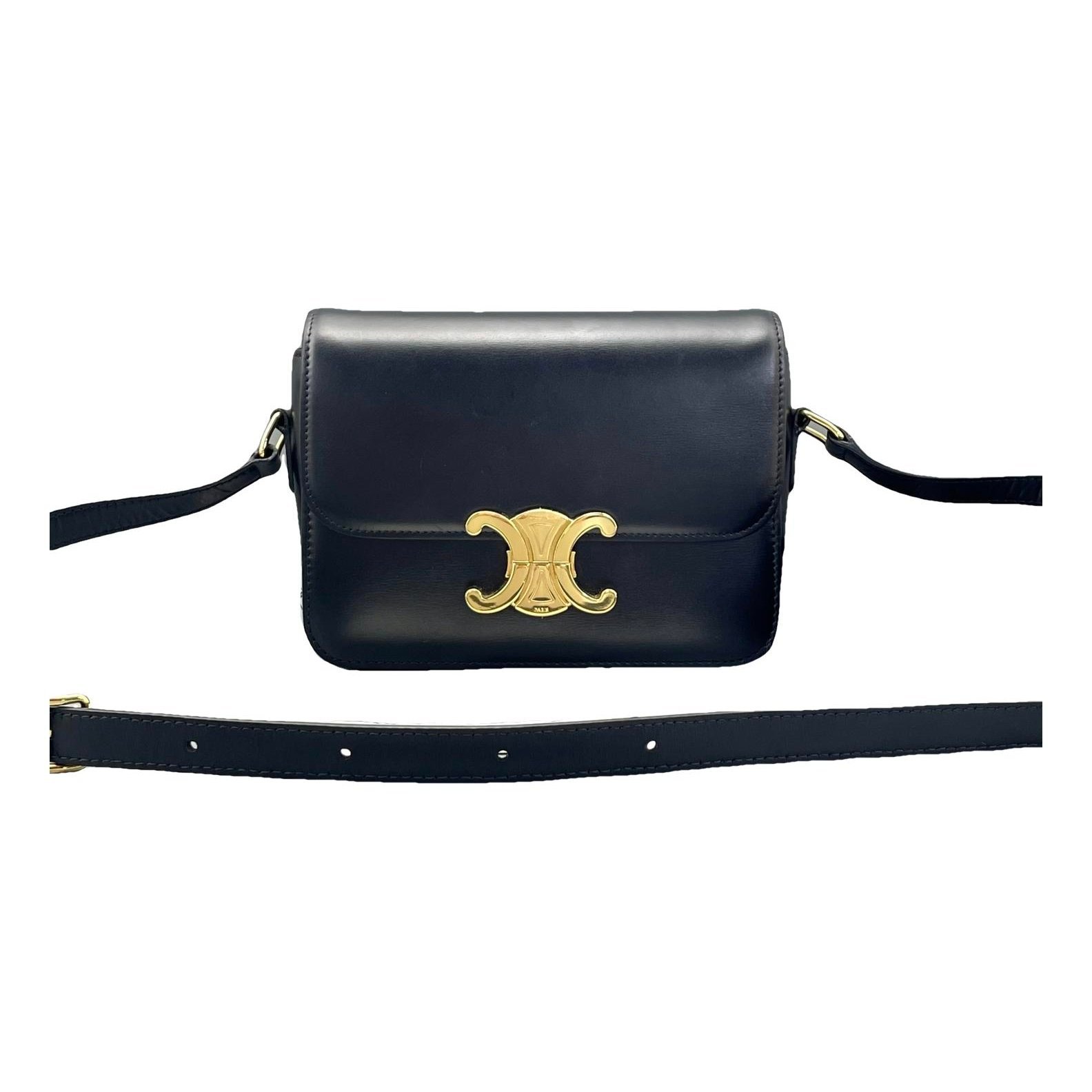 Triomphe leather handbag