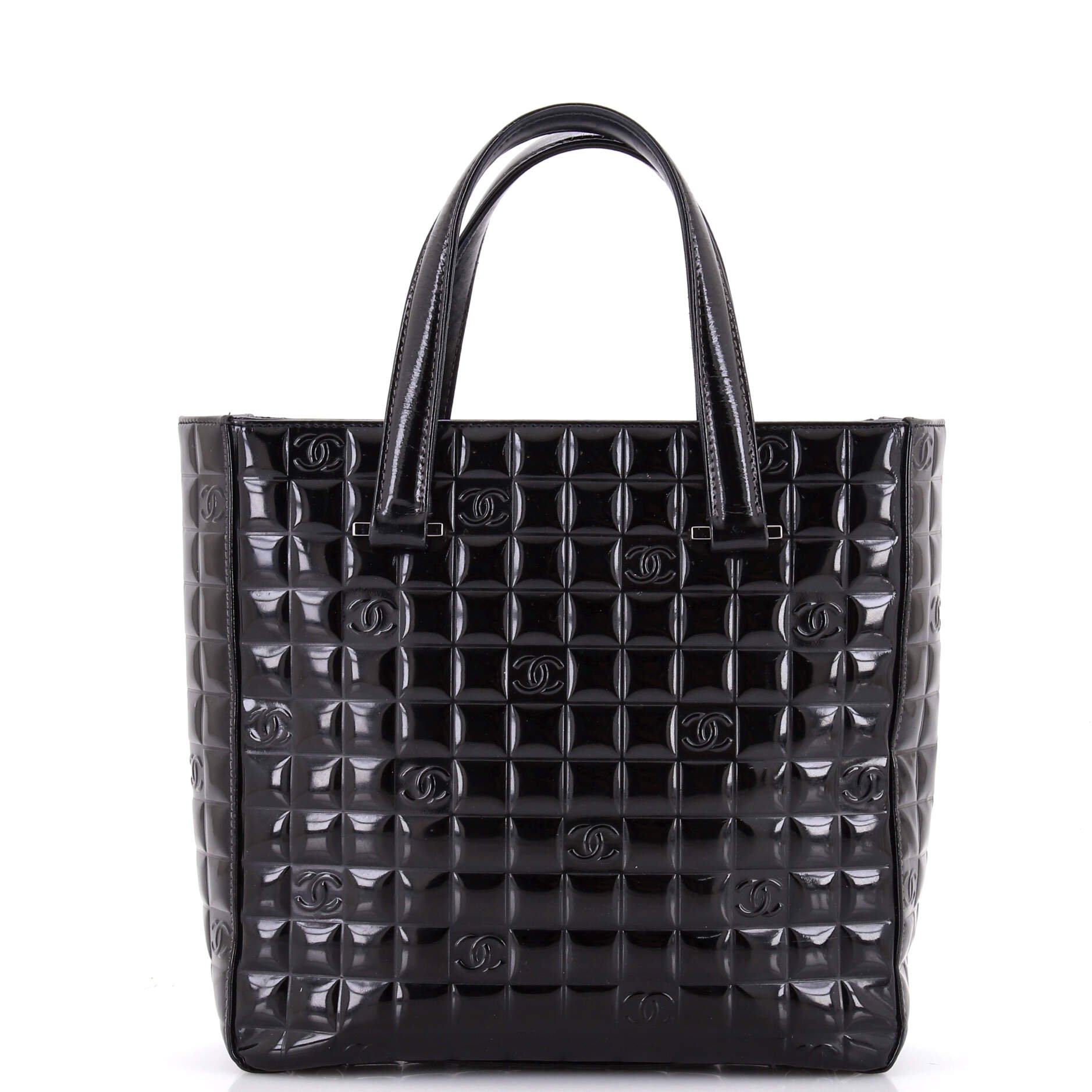 Chocolate Bar CC Tote Quilted Patent Small