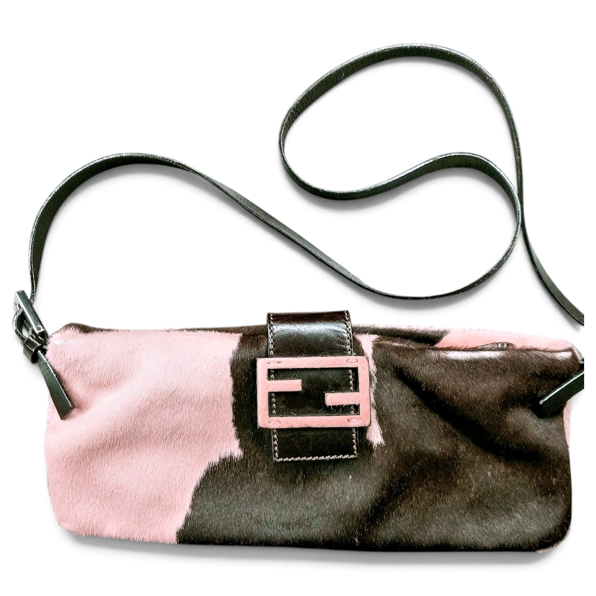 Baguette pony-style calfskin handbag