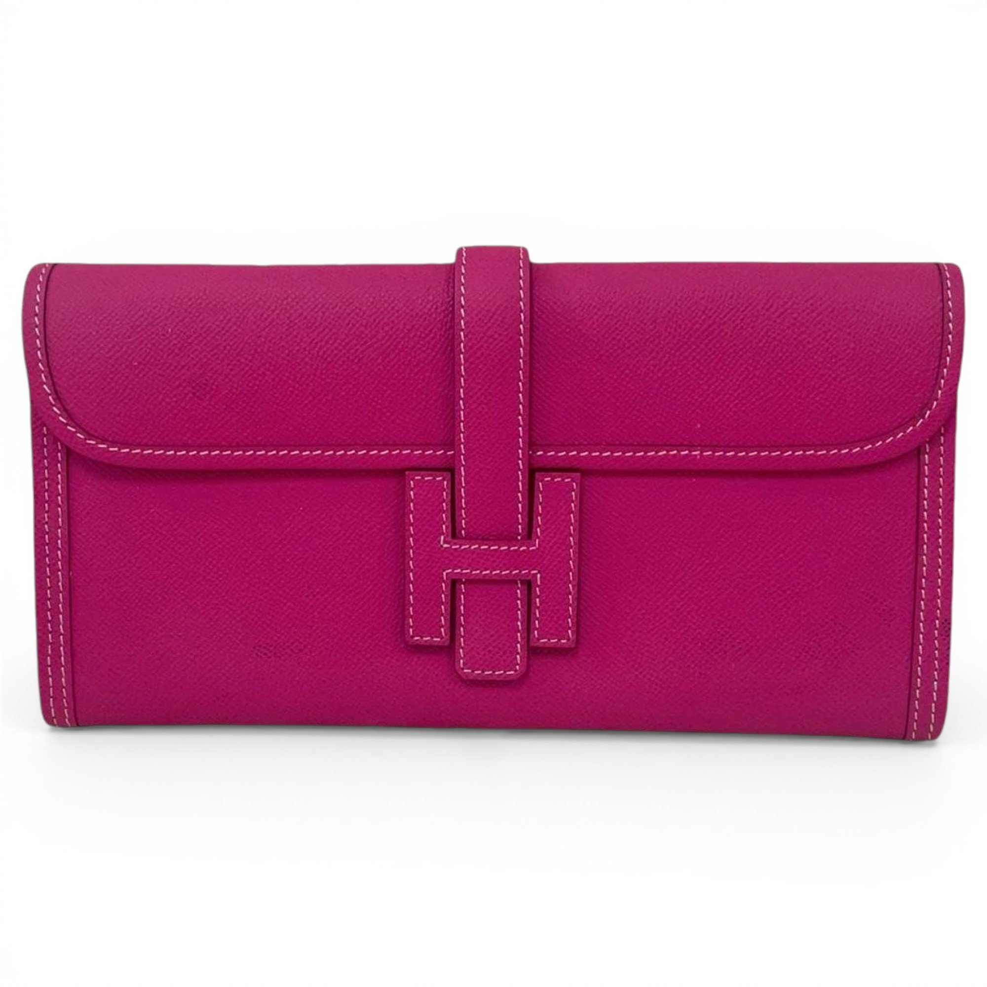 Jige leather clutch bag