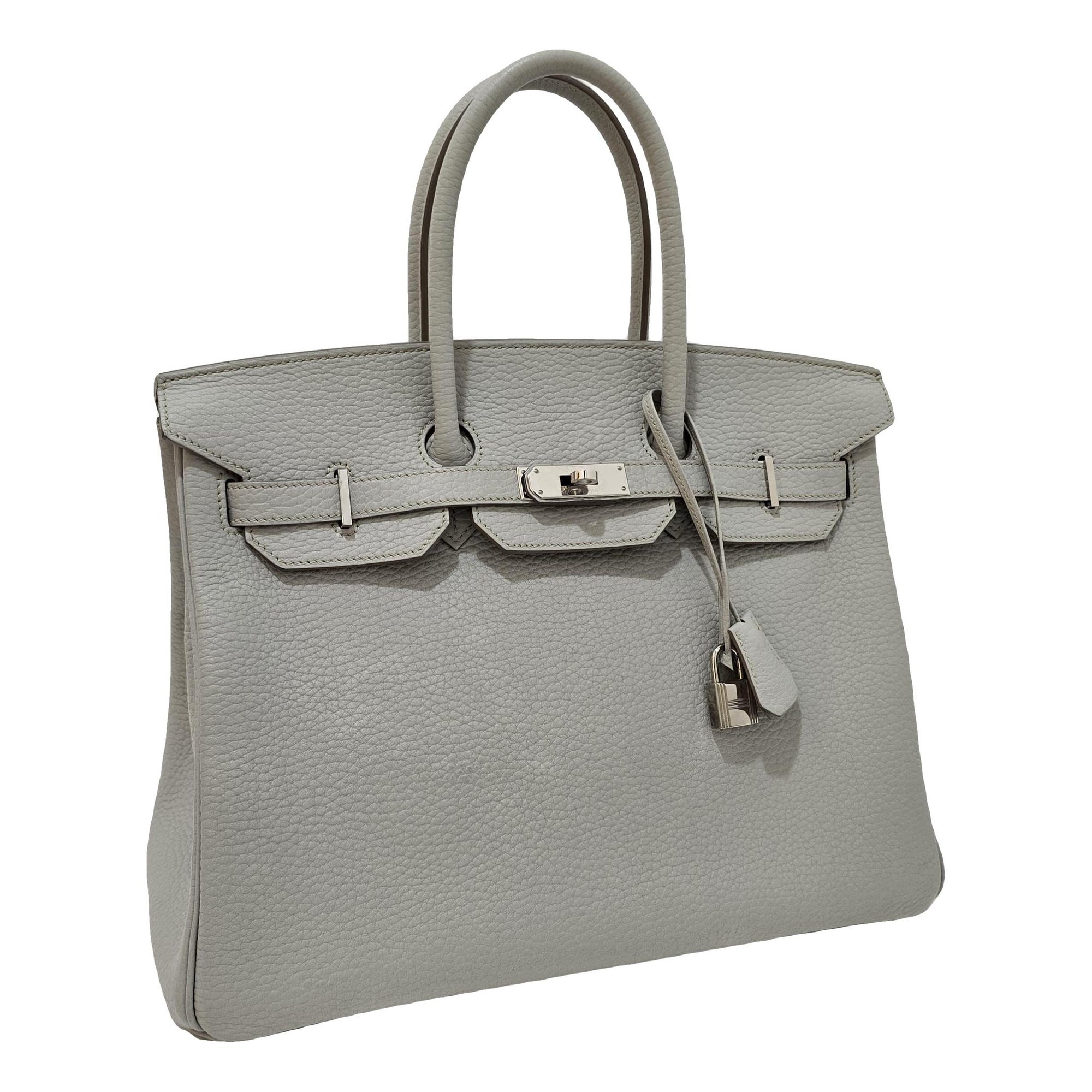 Hermes Birkin 35 Handbag Clemence Leather 2013