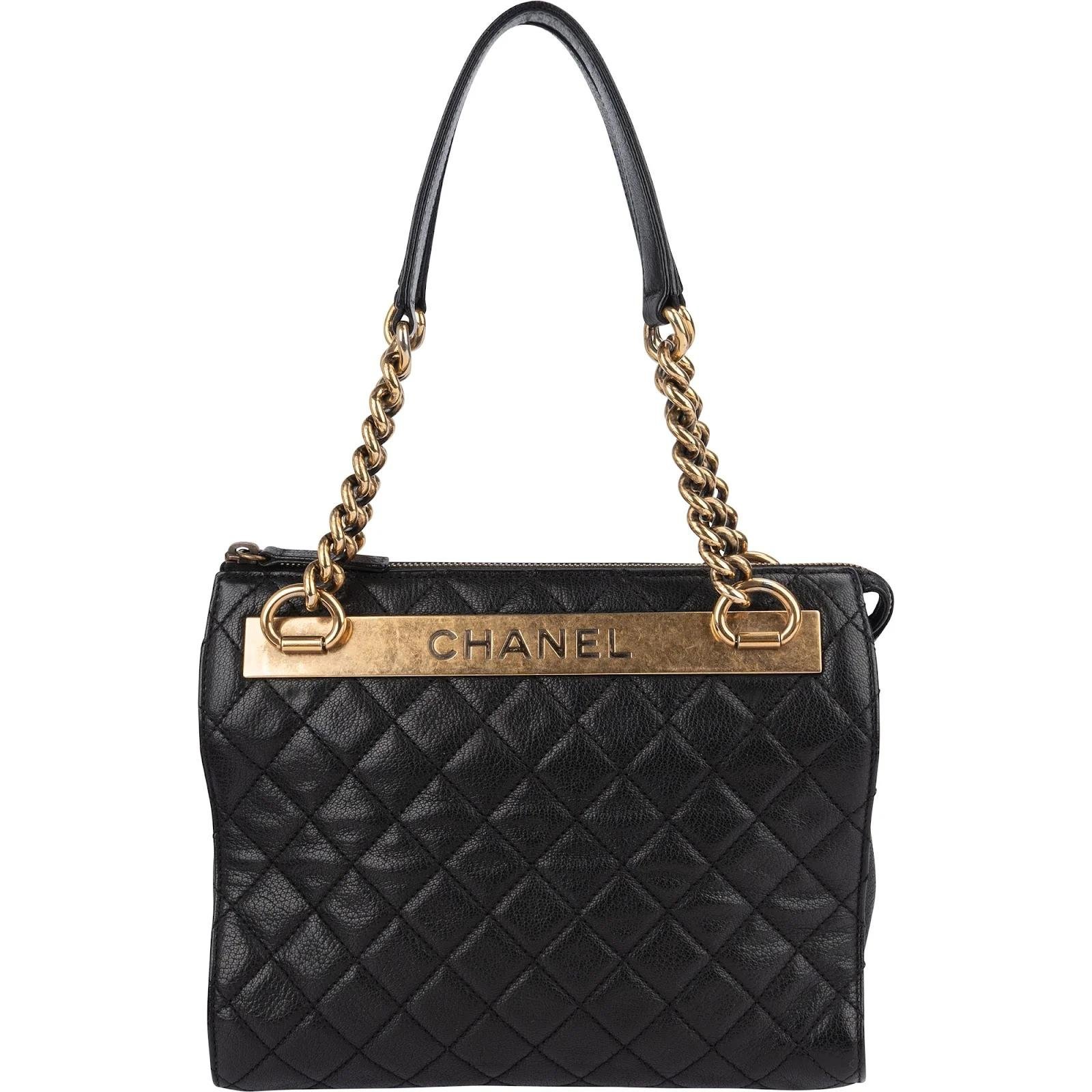Trendy CC leather handbag