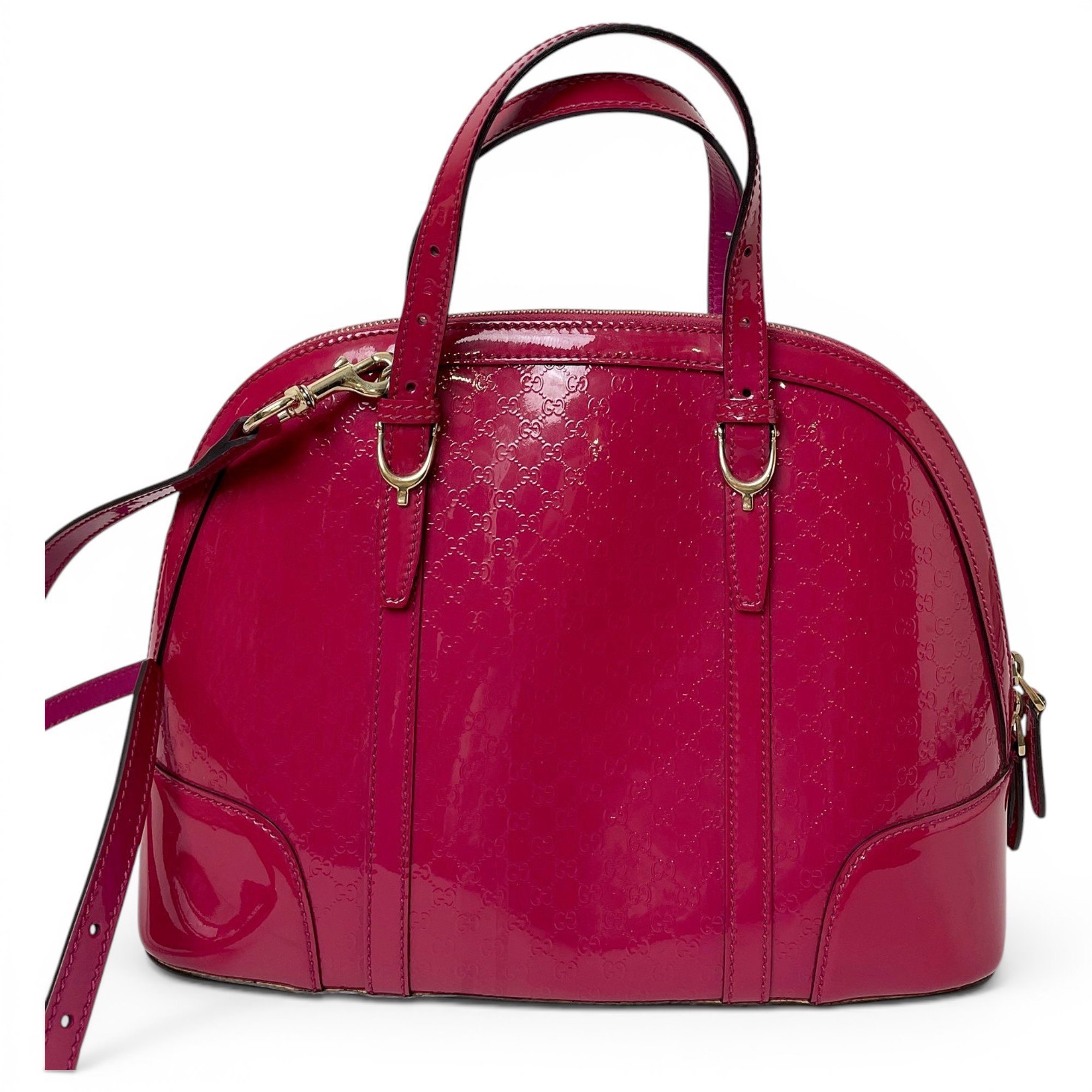 Dôme patent leather handbag