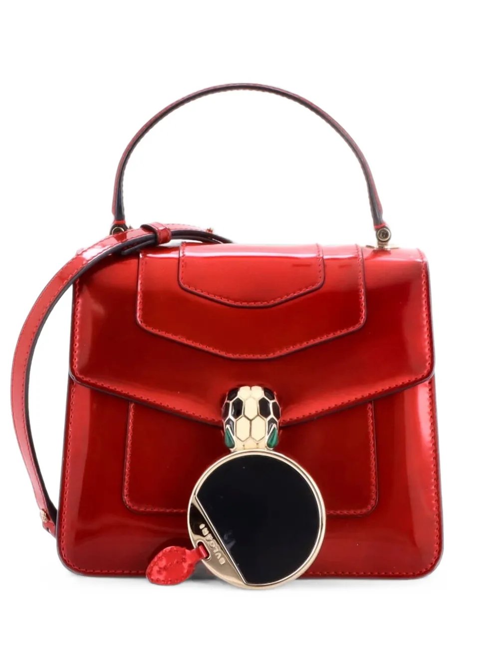 Bvlgari Serpenti Top Handle Bag Patent Small satchel