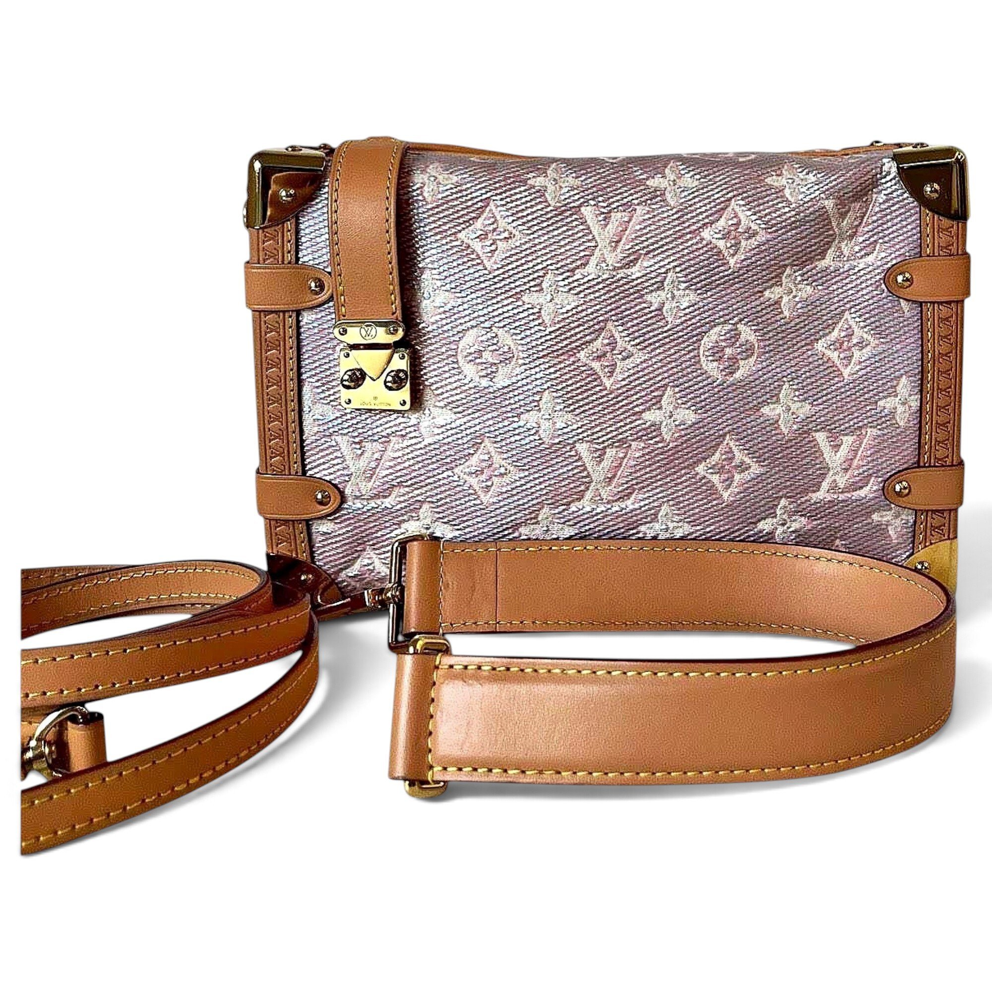 Side Trunk leather handbag