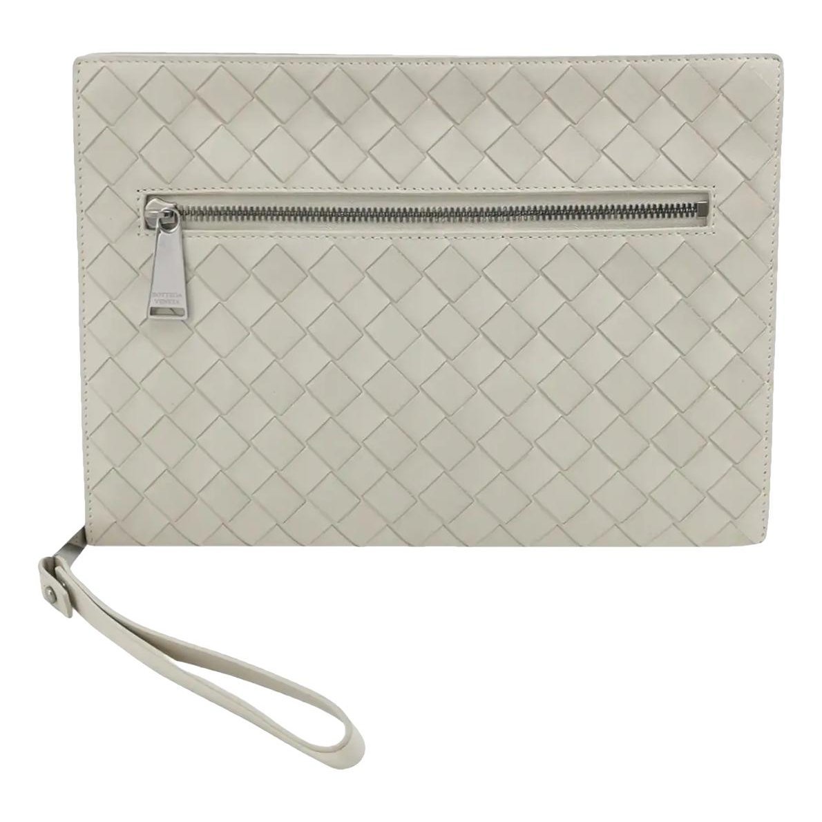 Leather clutch bag