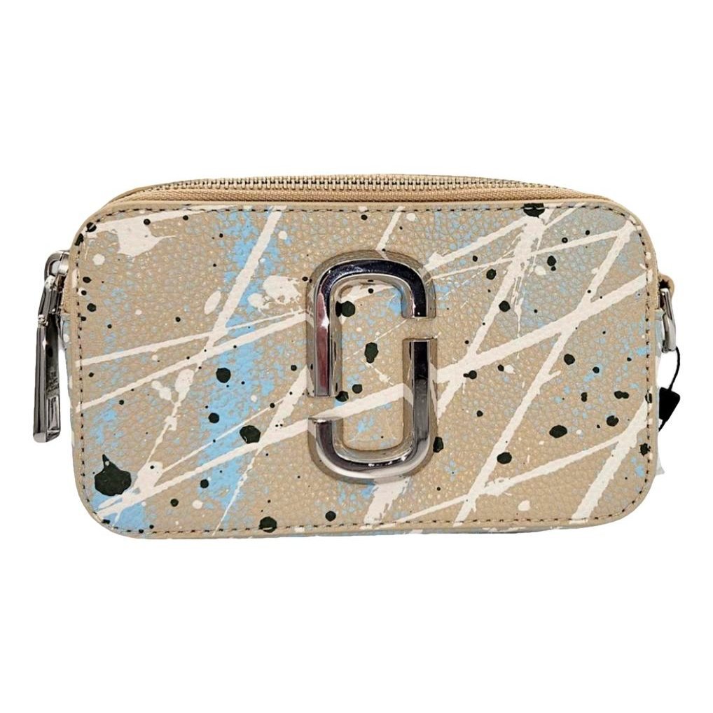 Snapshot leather clutch bag