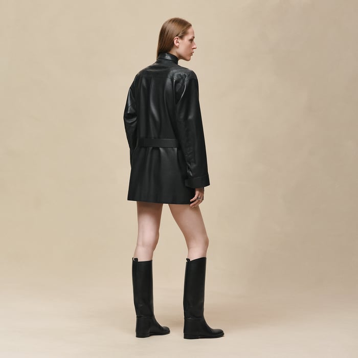 Noir Short Parka Coat