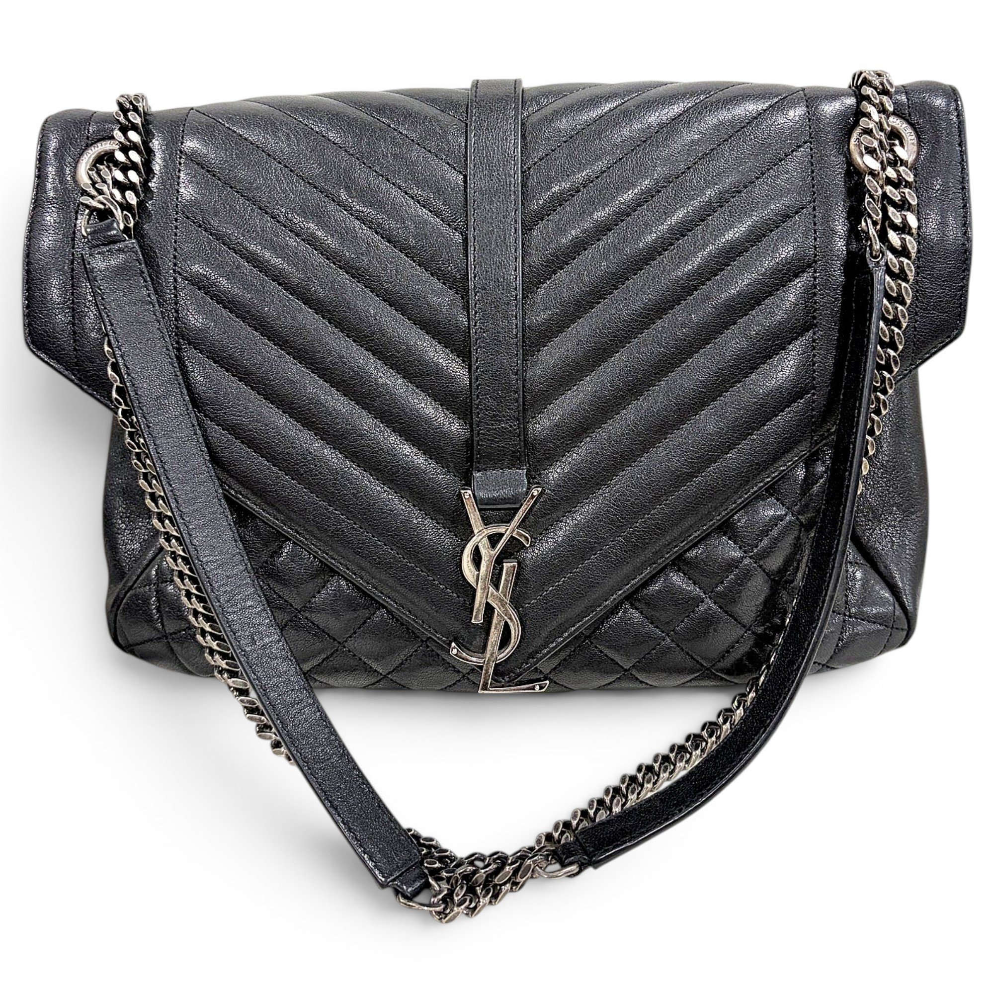 Collége monogramme leather handbag