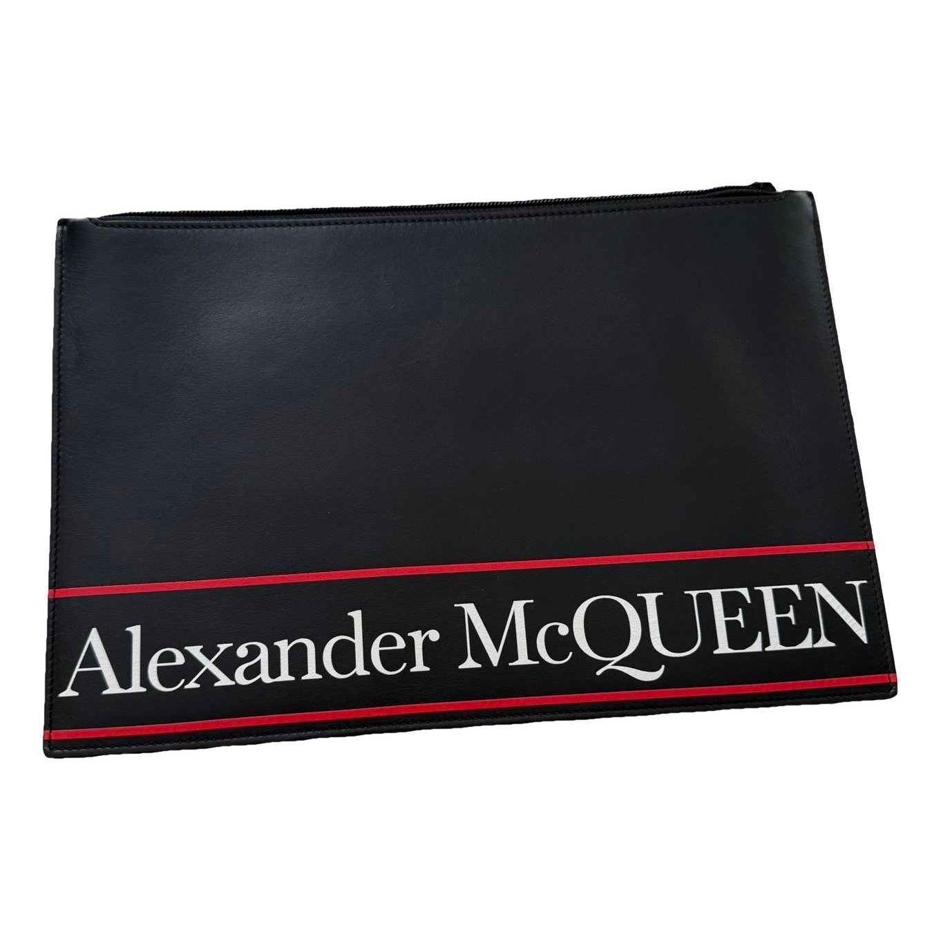 Leather clutch bag