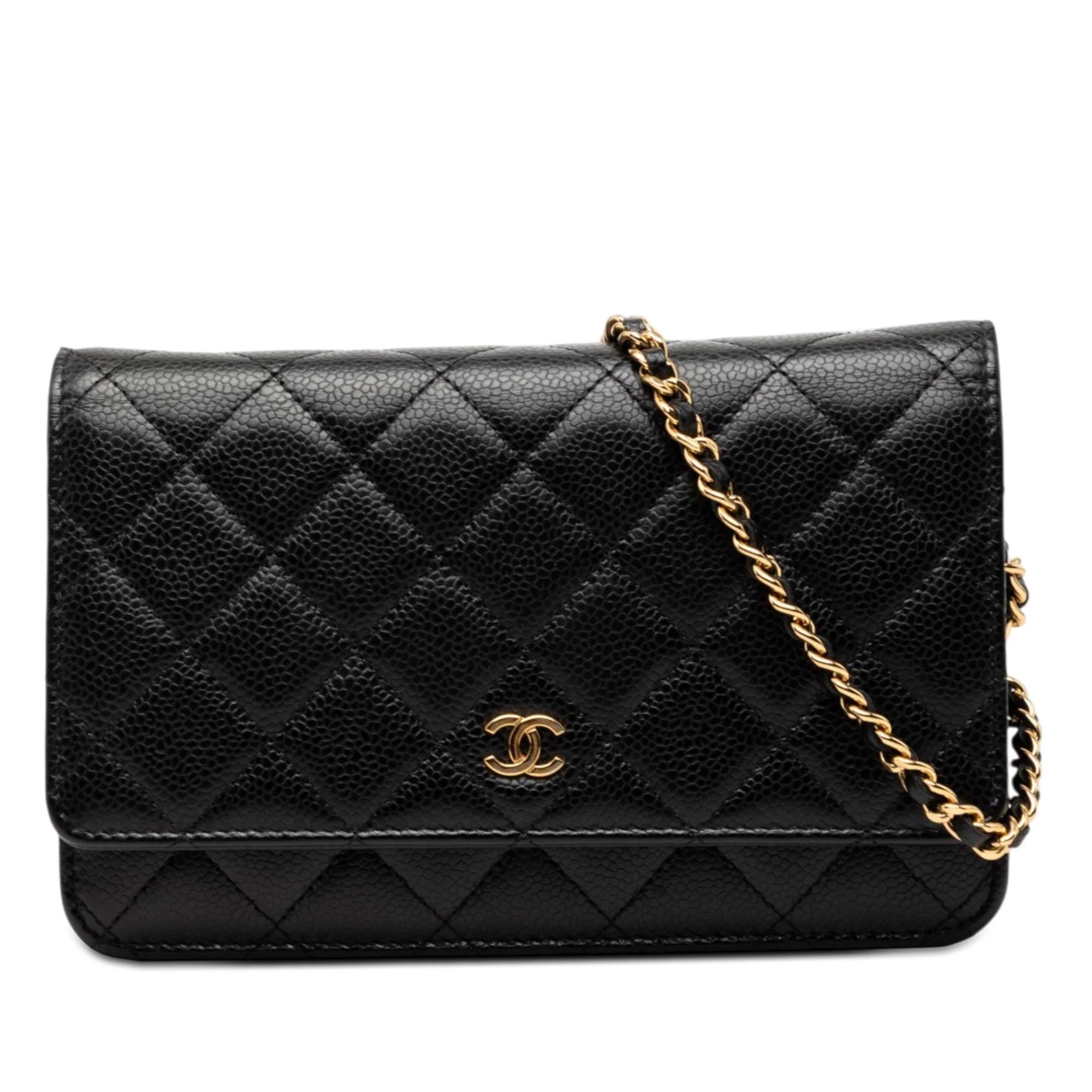 Wallet On Chain leather crossbody bag
