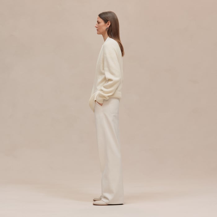 Blanc Naturel Long Cardigan