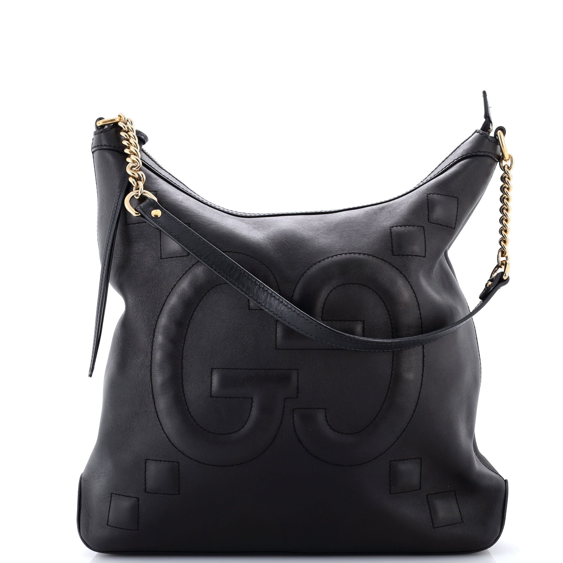Apollo Hobo GG Embossed Calfskin Large
