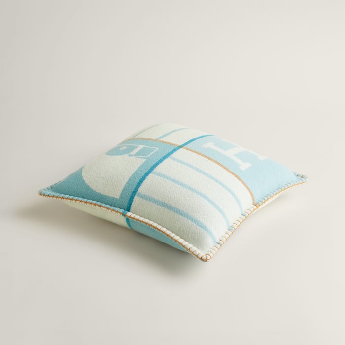 Bleu Dragée Animaux Blocks Pillow