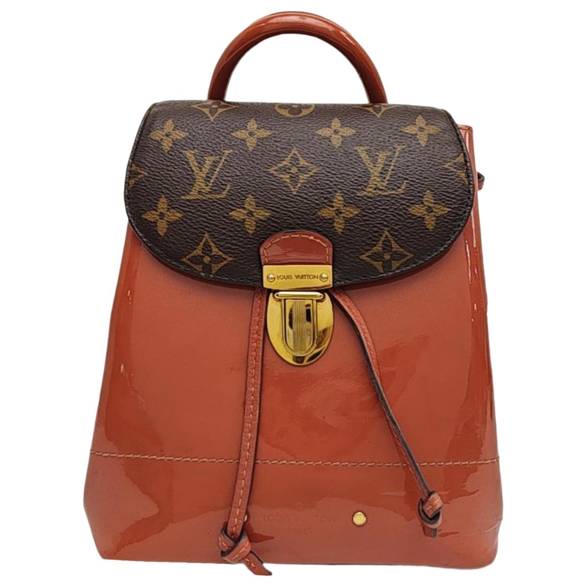 Hot Springs patent leather backpack