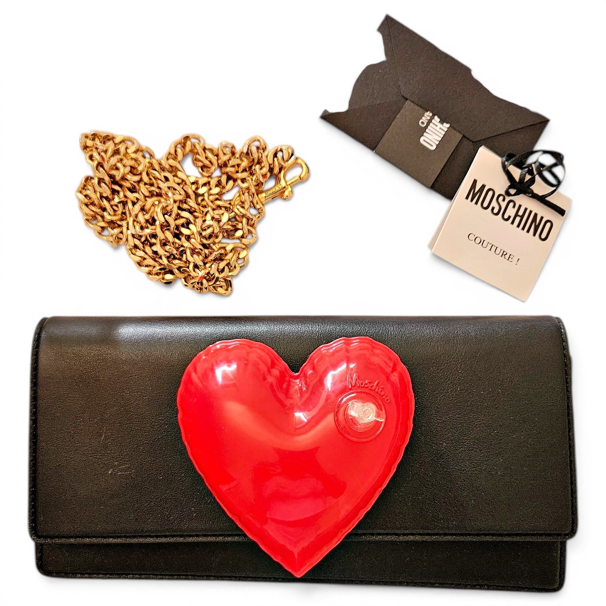 Moschino Leather clutch bag