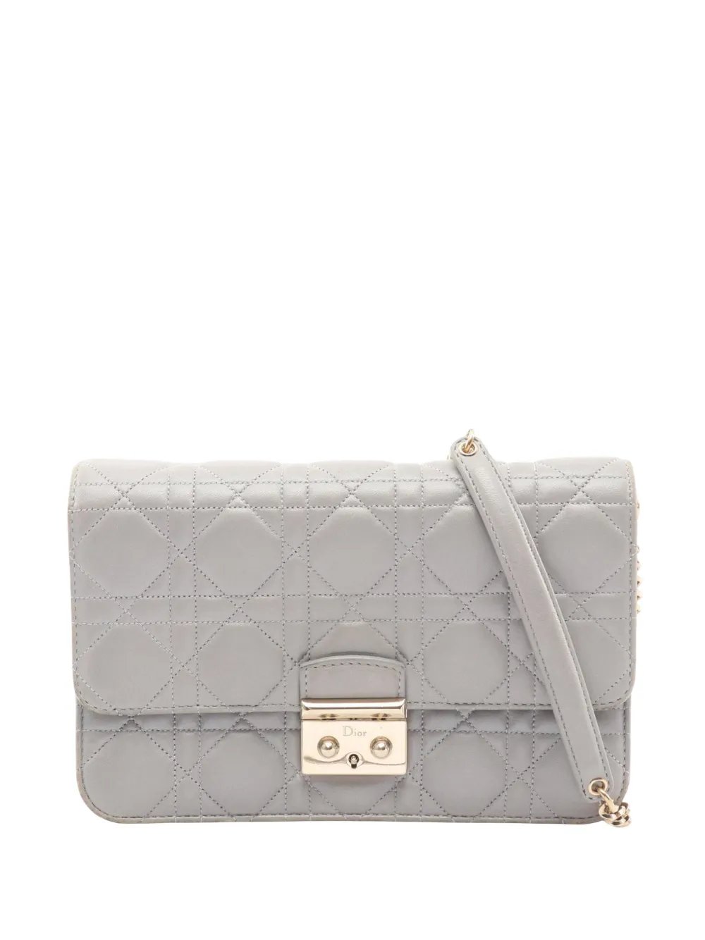 2011-2016 Lambskin Cannage Miss Dior Promenade Wallet on Chain crossbody bag