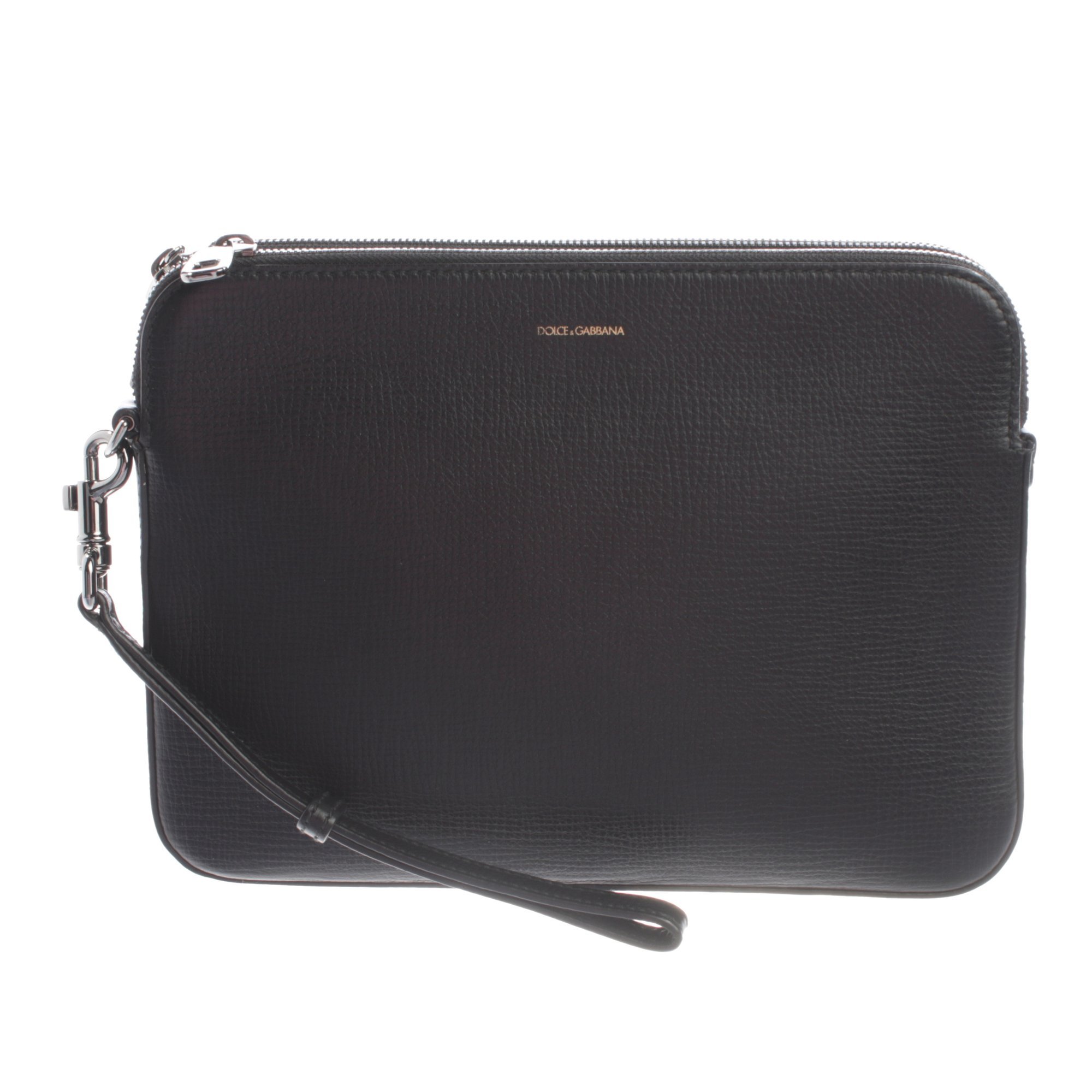 Leather clutch bag