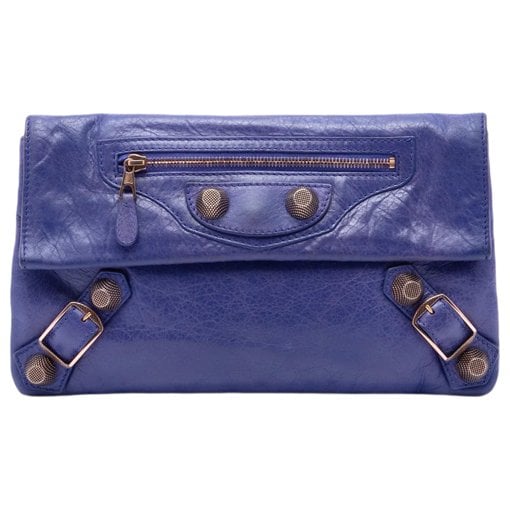 Envelop leather clutch bag