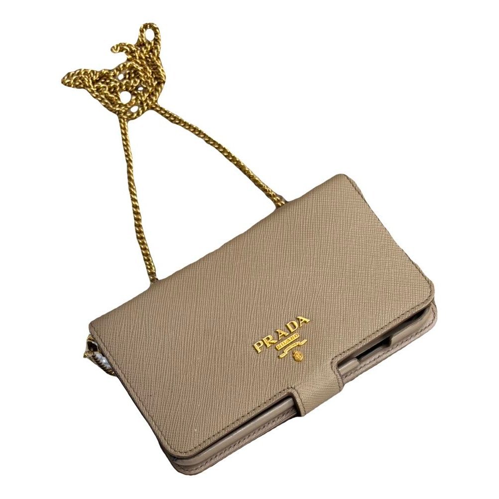 Leather clutch bag