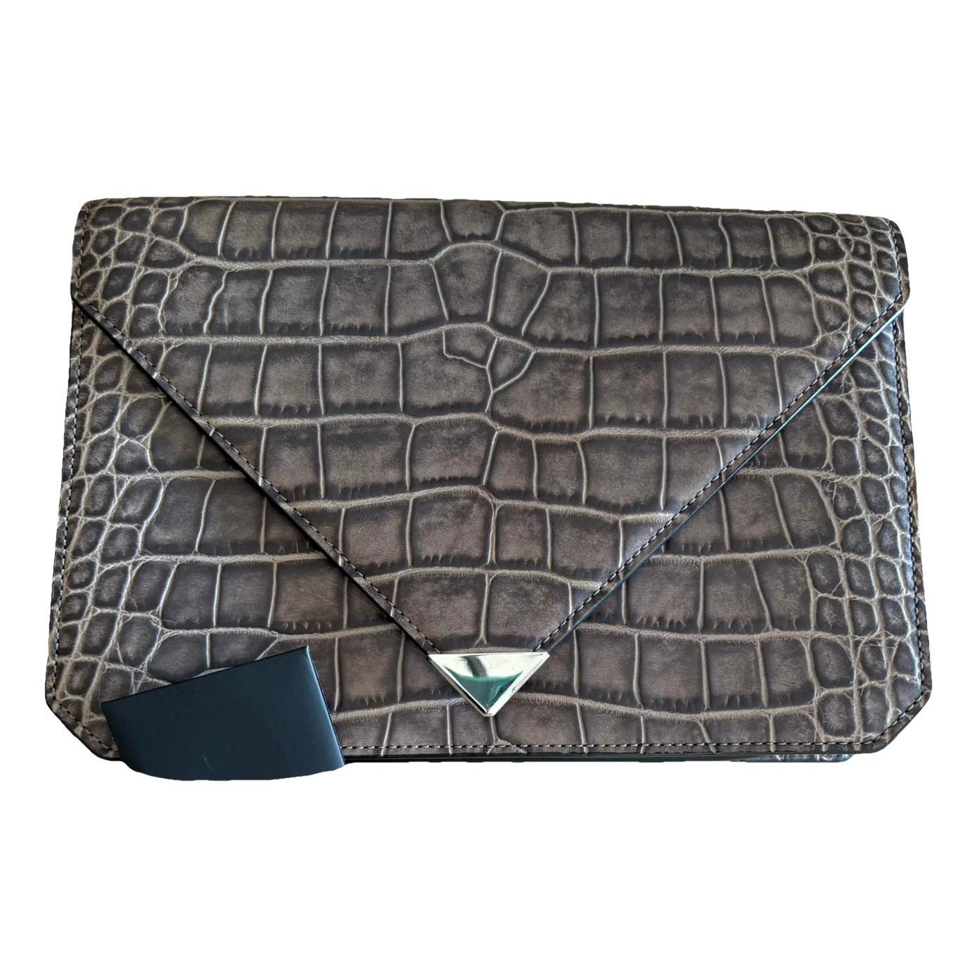 Leather clutch bag