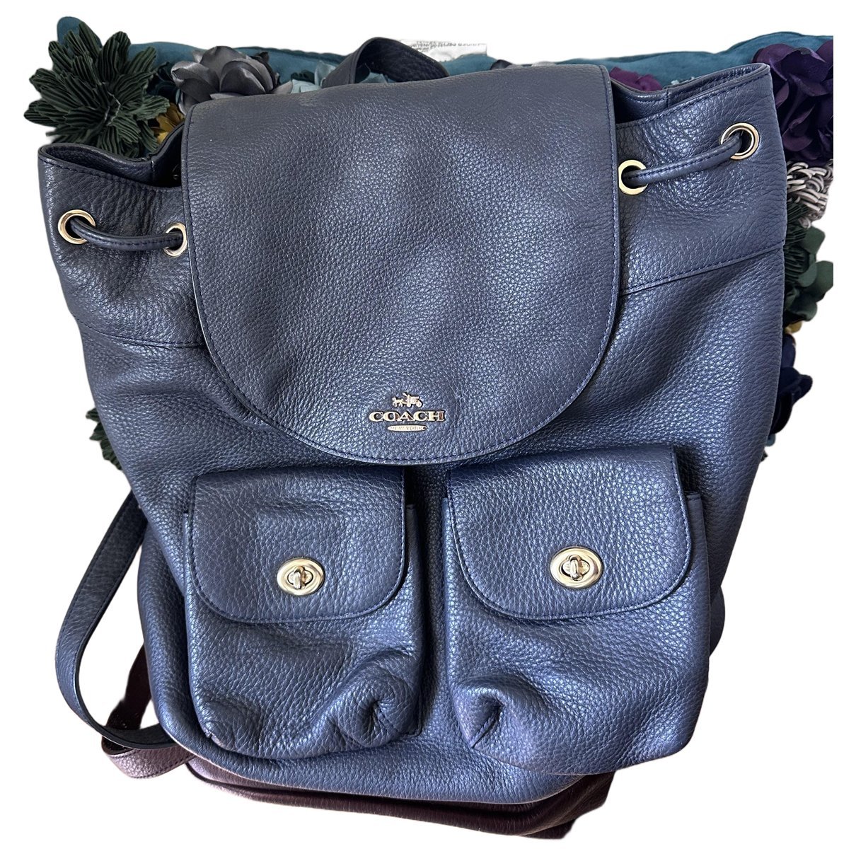 Leather backpack