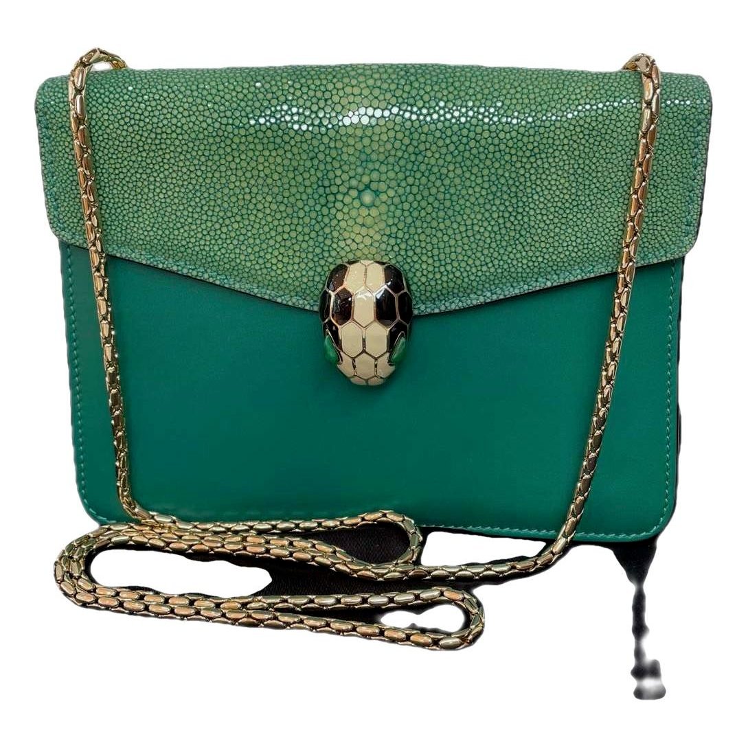 Serpenti leather handbag