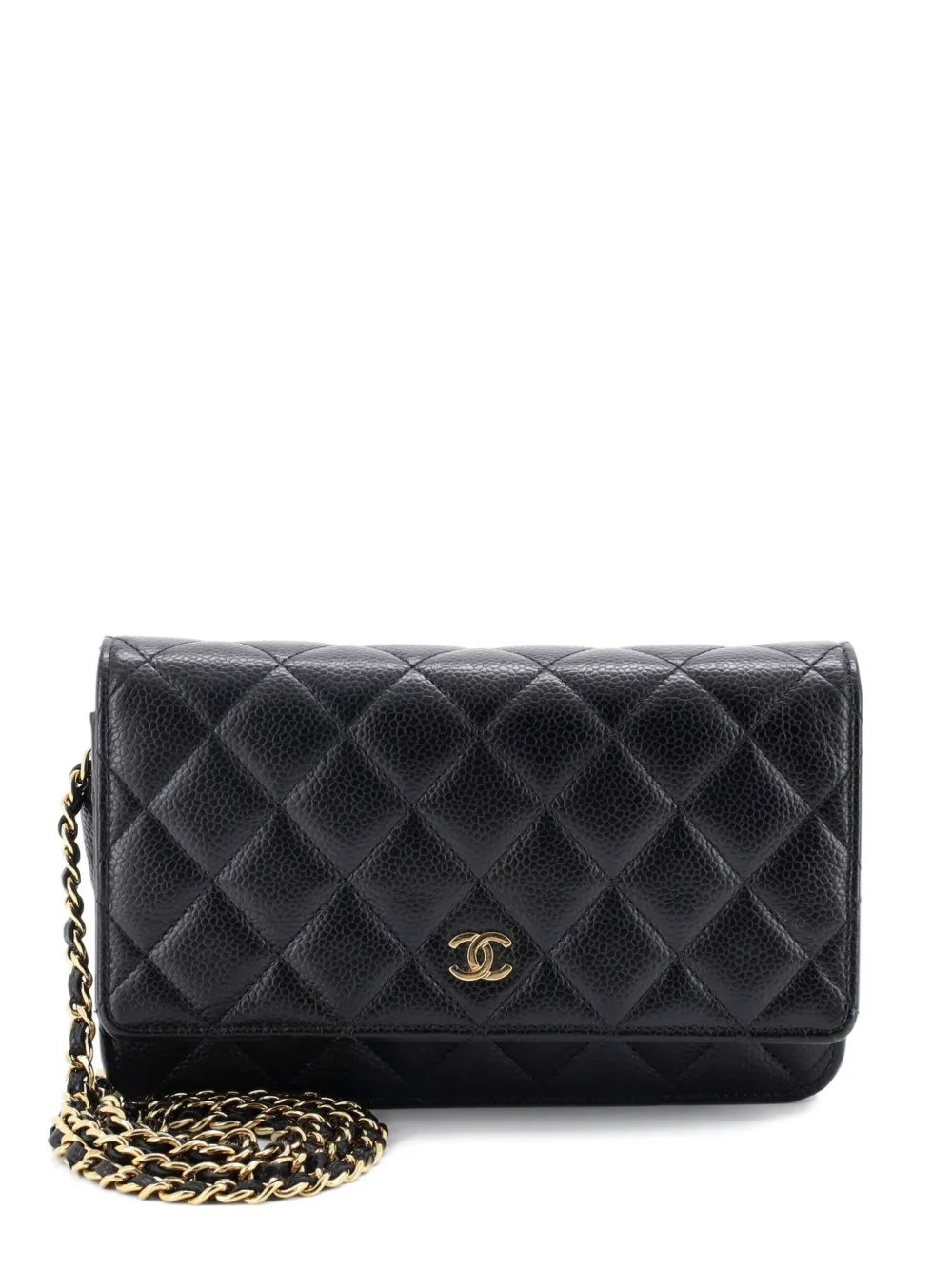 Wallet on Chain Quilted Caviar crossbody bag