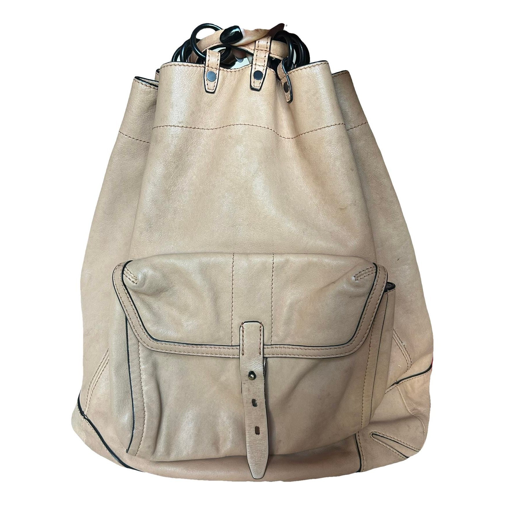 Leather backpack