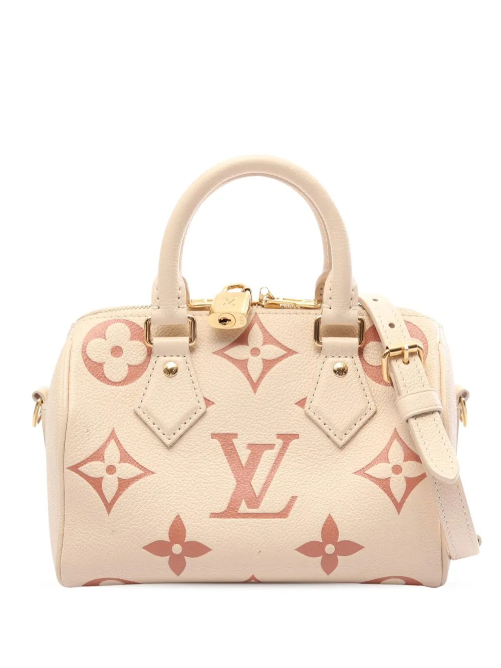 2021-2026 Bicolor Monogram Giant Empreinte Speedy Bandouliere 20 satchel