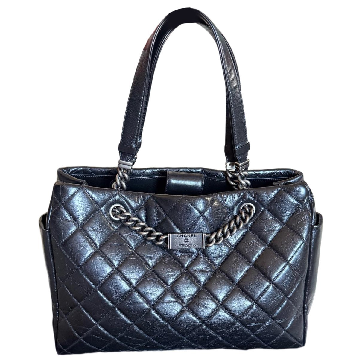 Grand shopping leather handbag