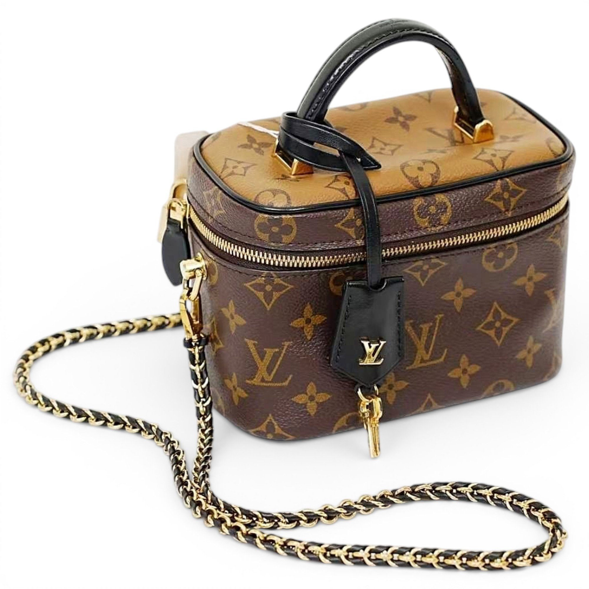 Vanity leather handbag