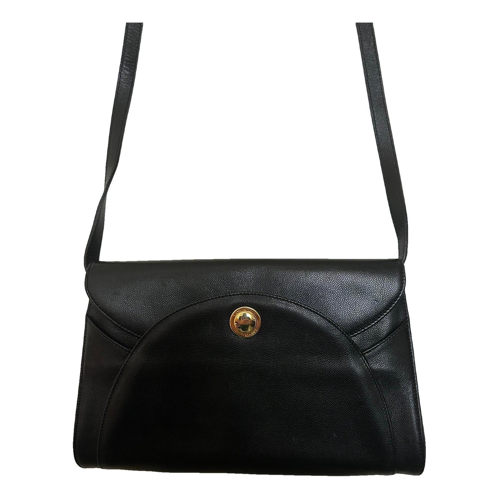 Leather clutch bag