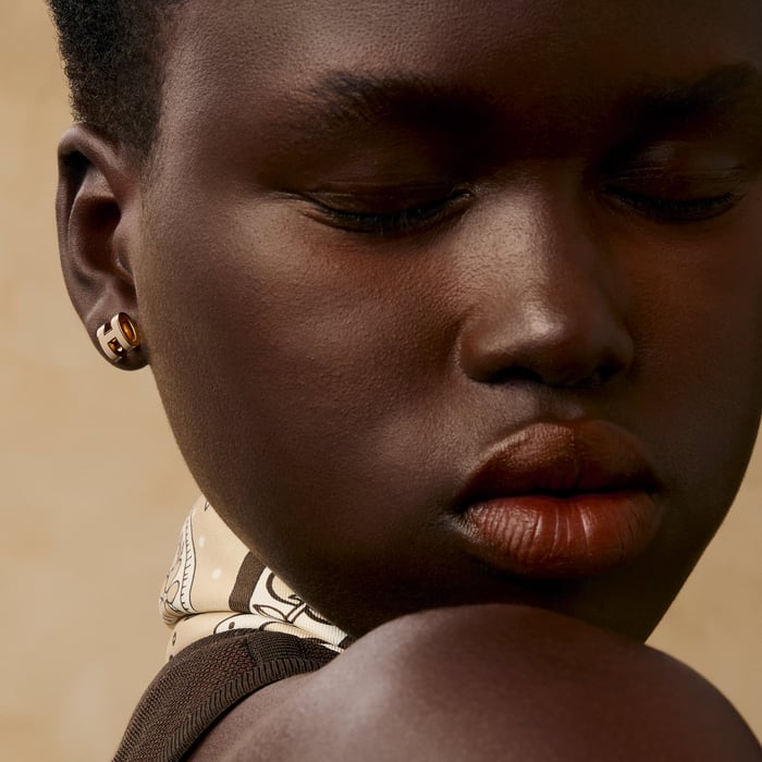 Marron Glacé Mini Pop H Earrings