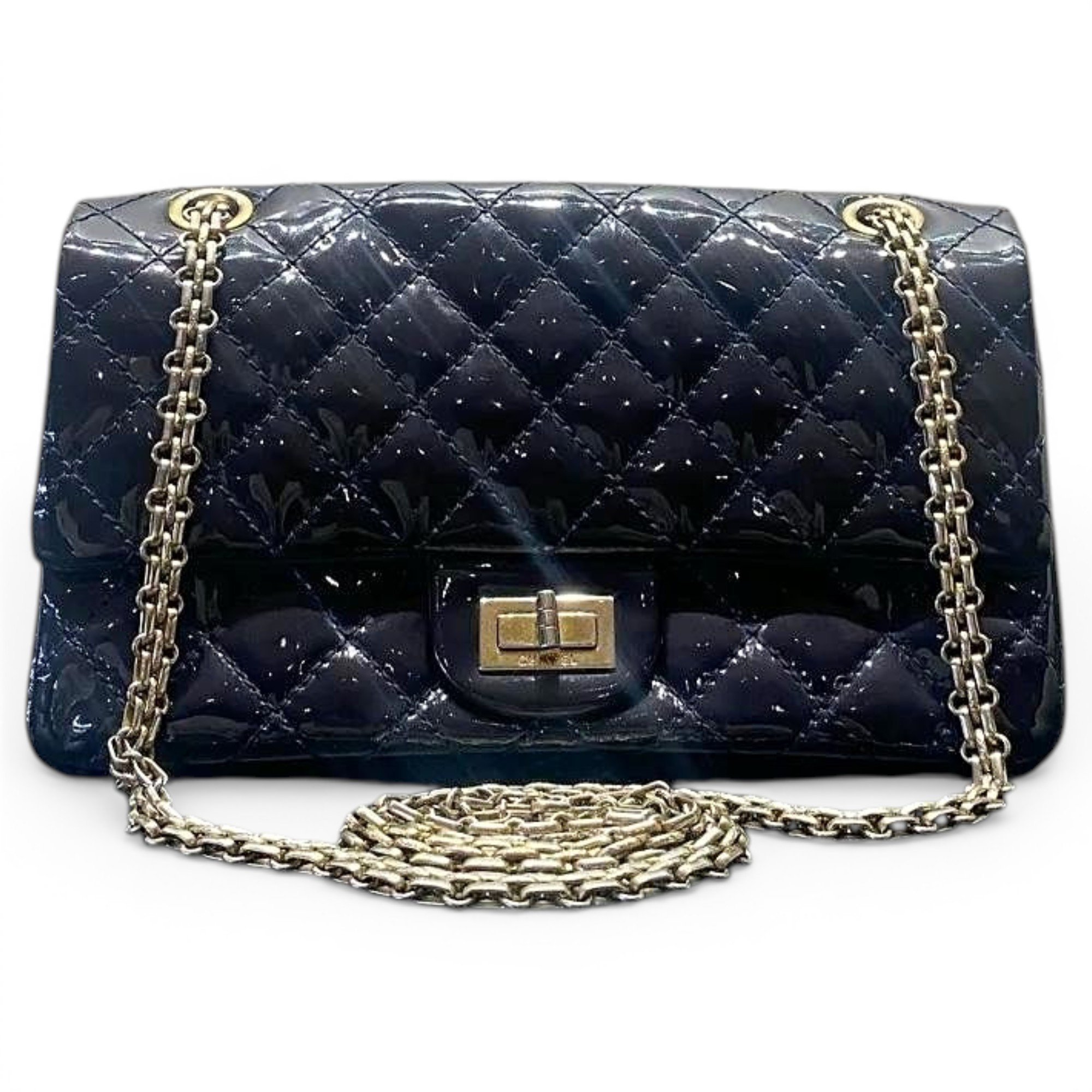 2.55 patent leather handbag