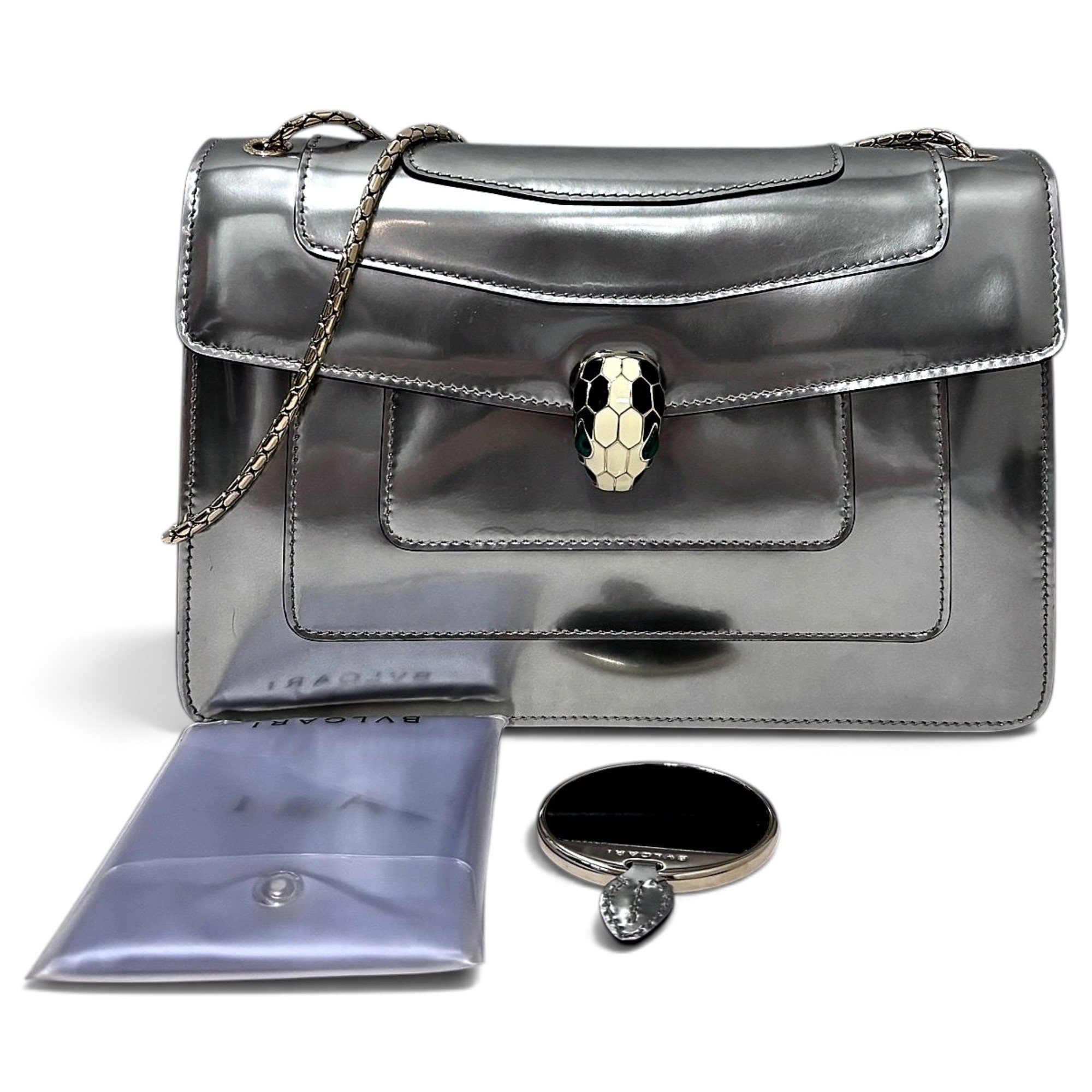 Serpenti leather handbag