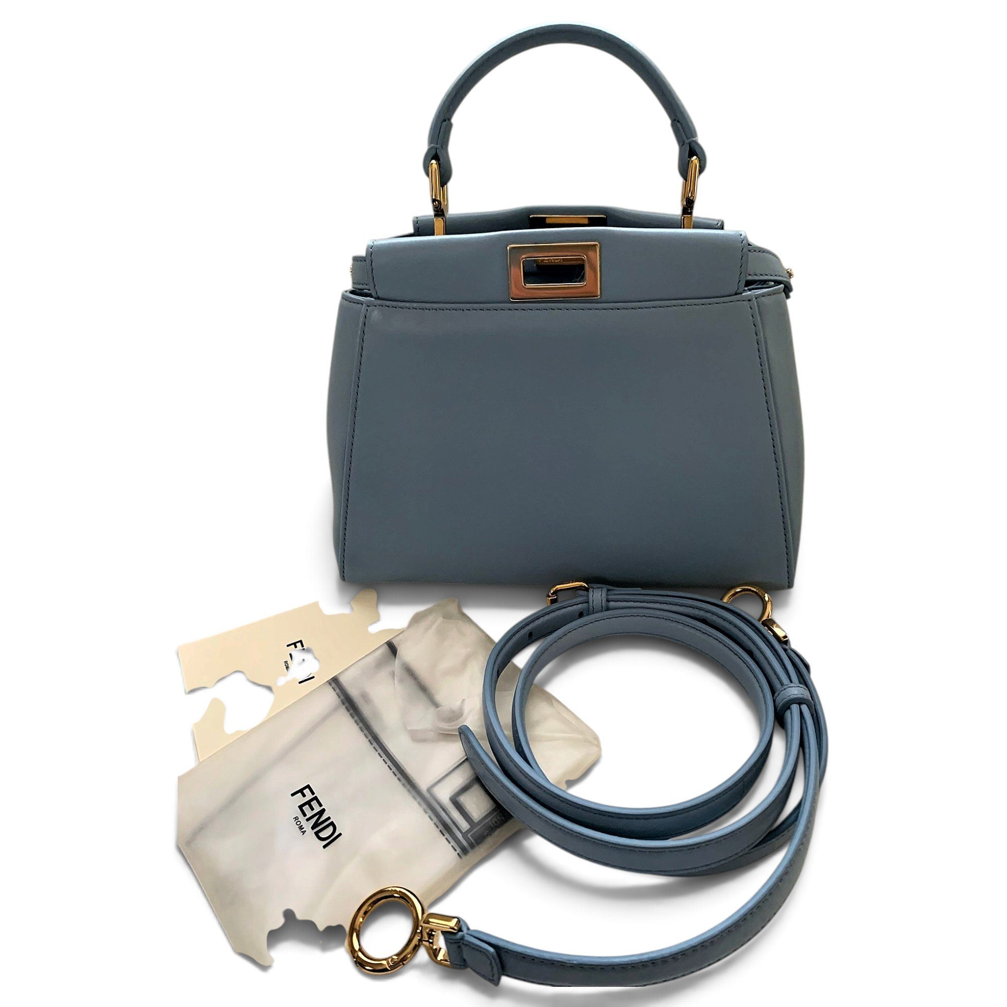 Peekaboo leather handbag