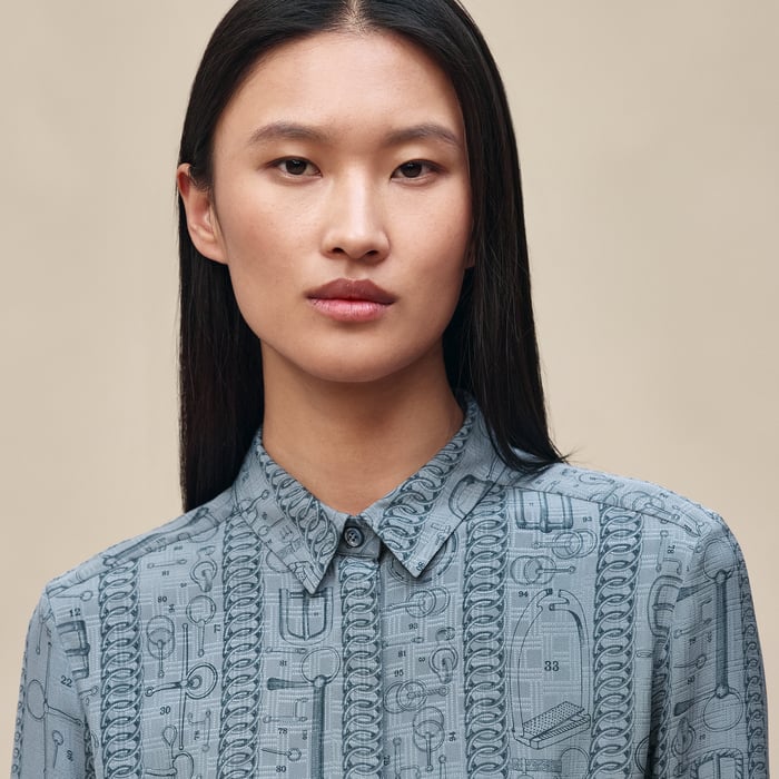 Bleu Adriatique "Cahier Du Colporteur" Shirt Dress