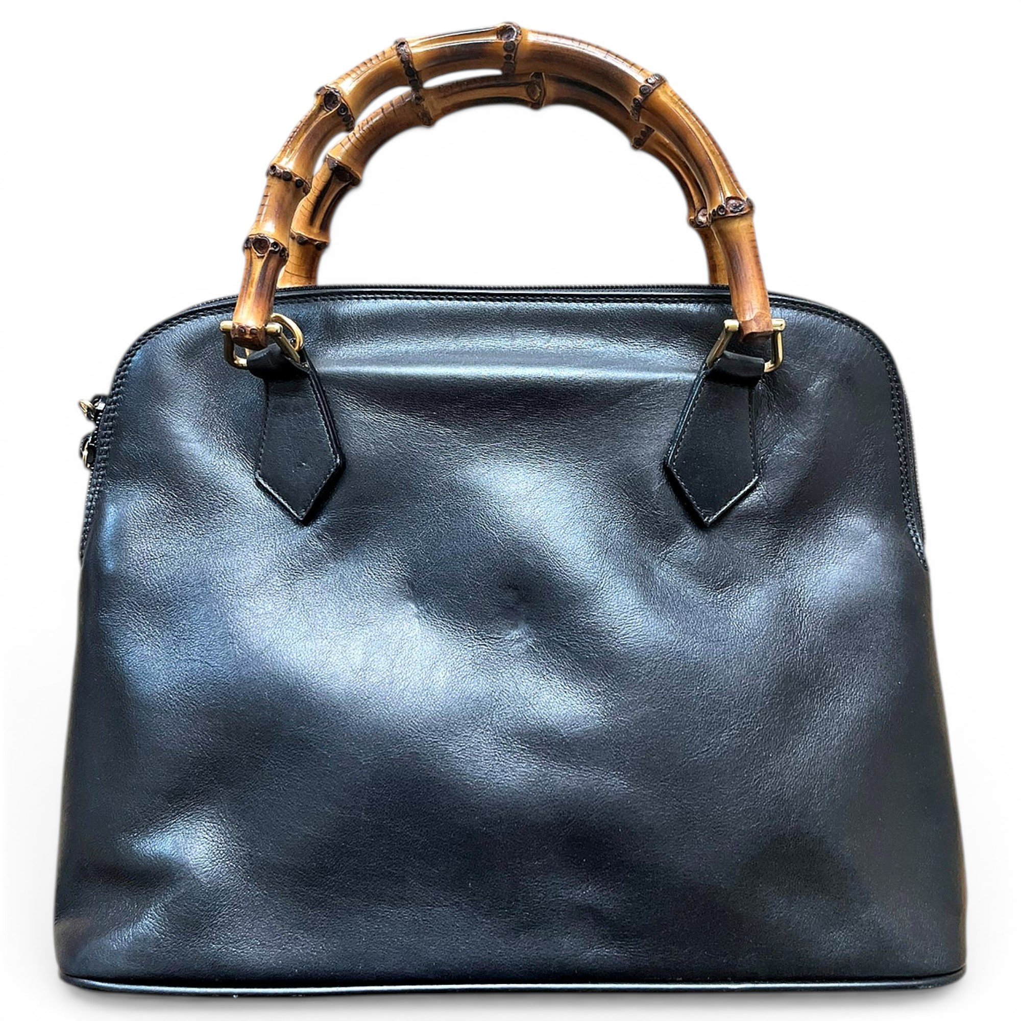 Bamboo leather handbag