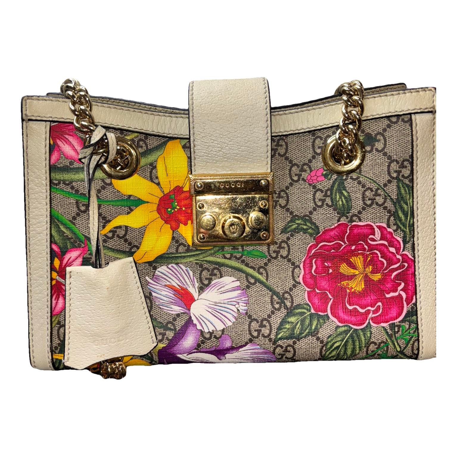 Padlock leather handbag