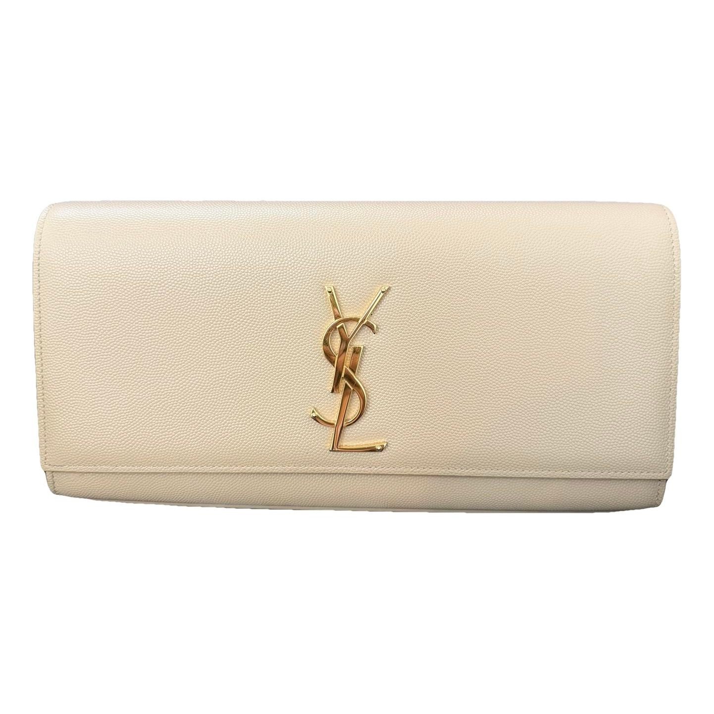 Leather clutch bag