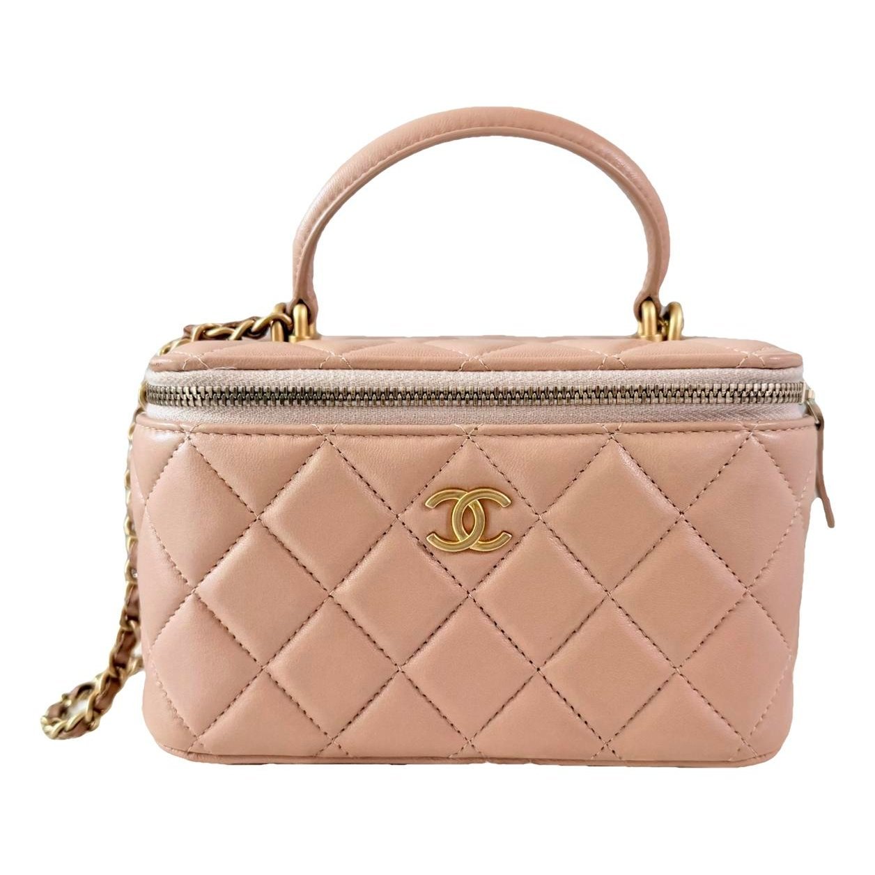 Vanity leather handbag