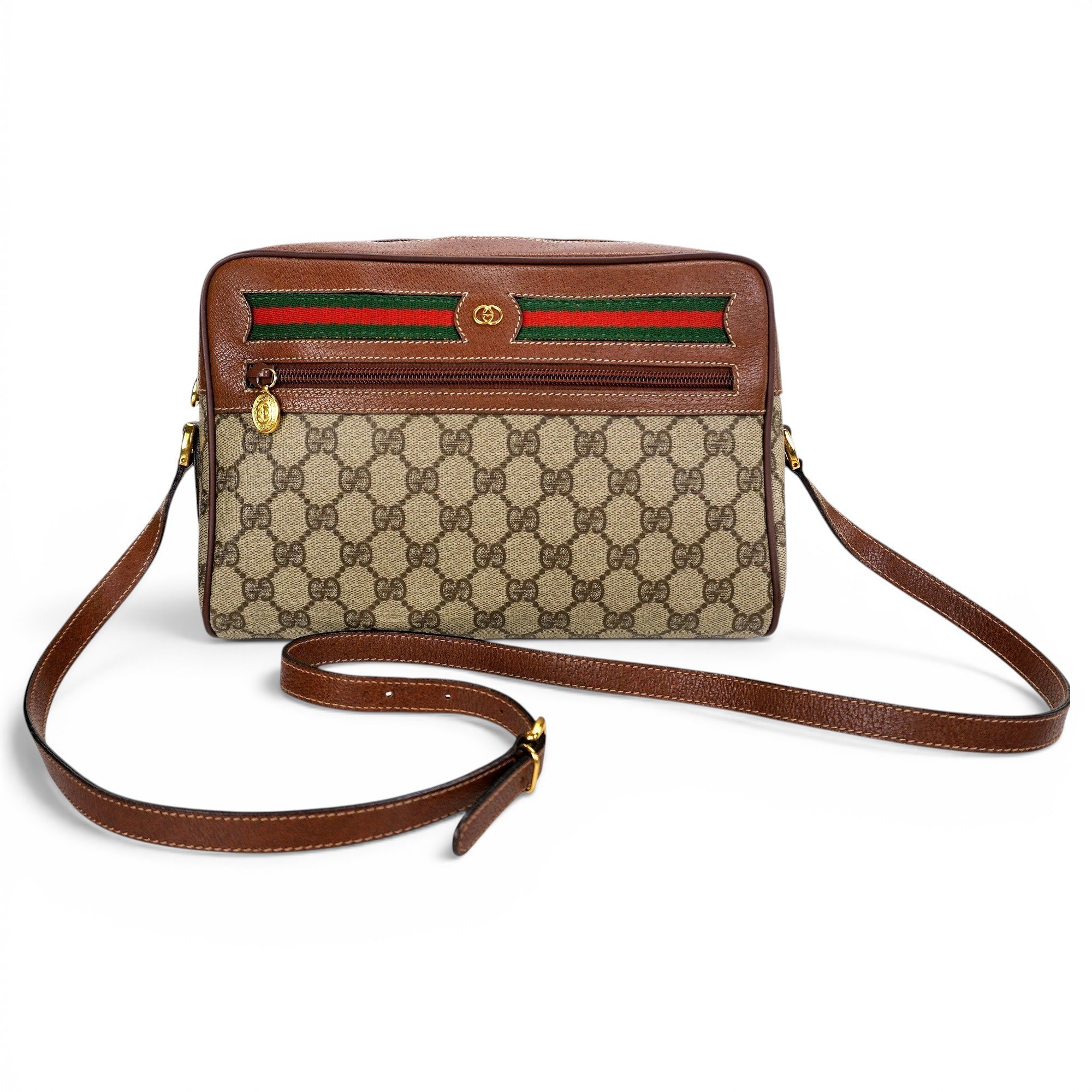 Ophidia Zip leather crossbody bag