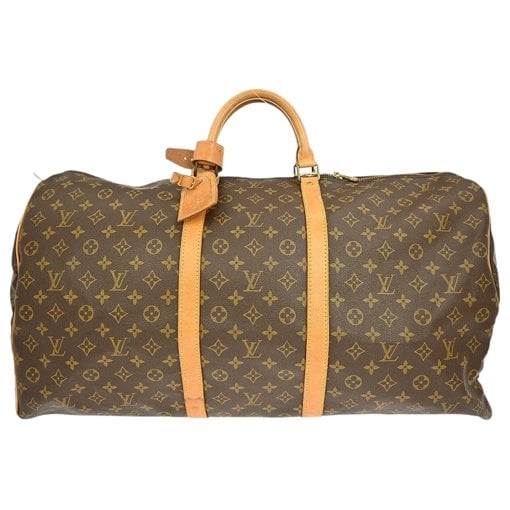 Keepall leather travel bag