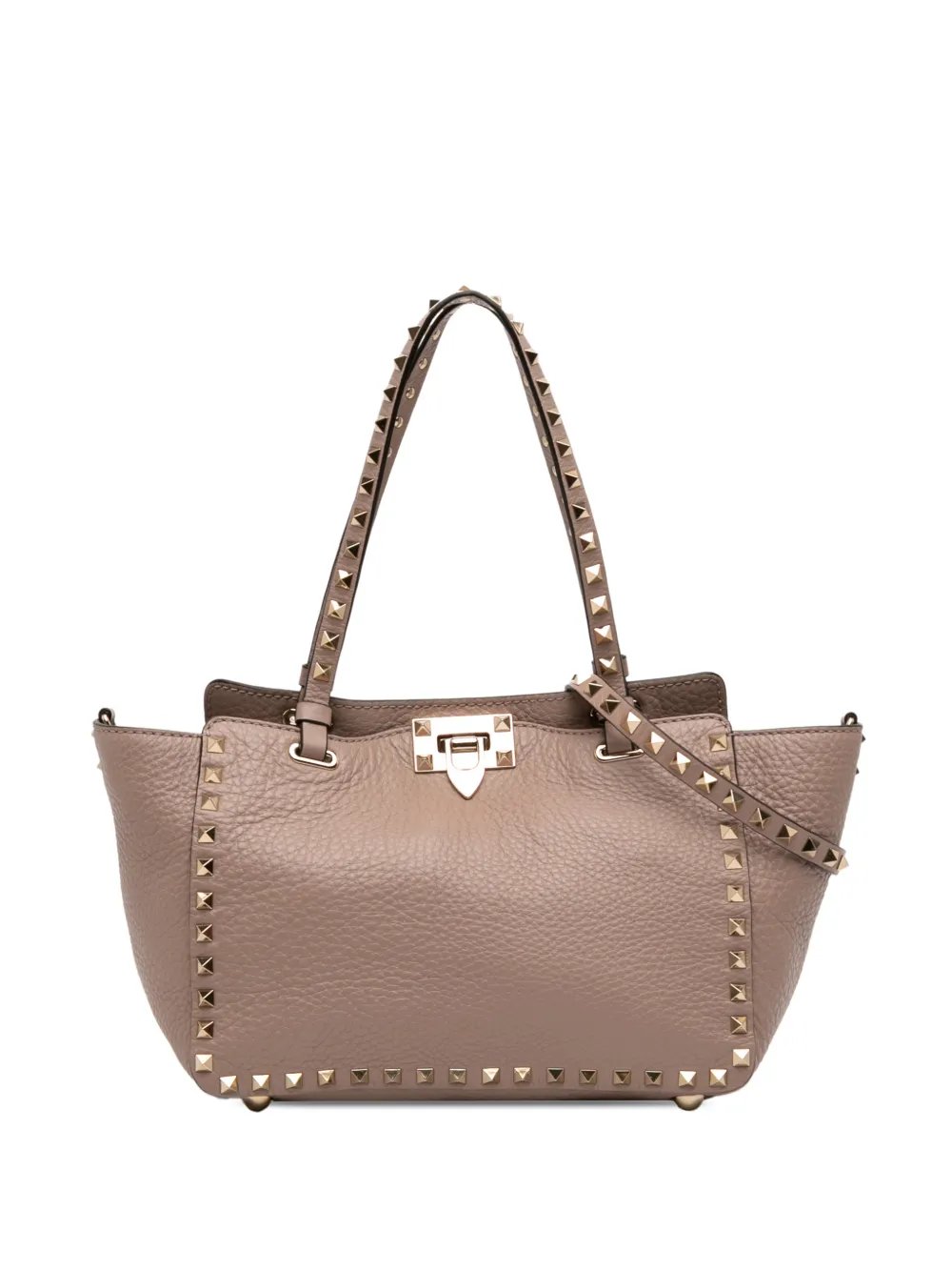 Valentino Garavani 2000-2026 Small Grained Calfskin Rockstud Trapeze satchel