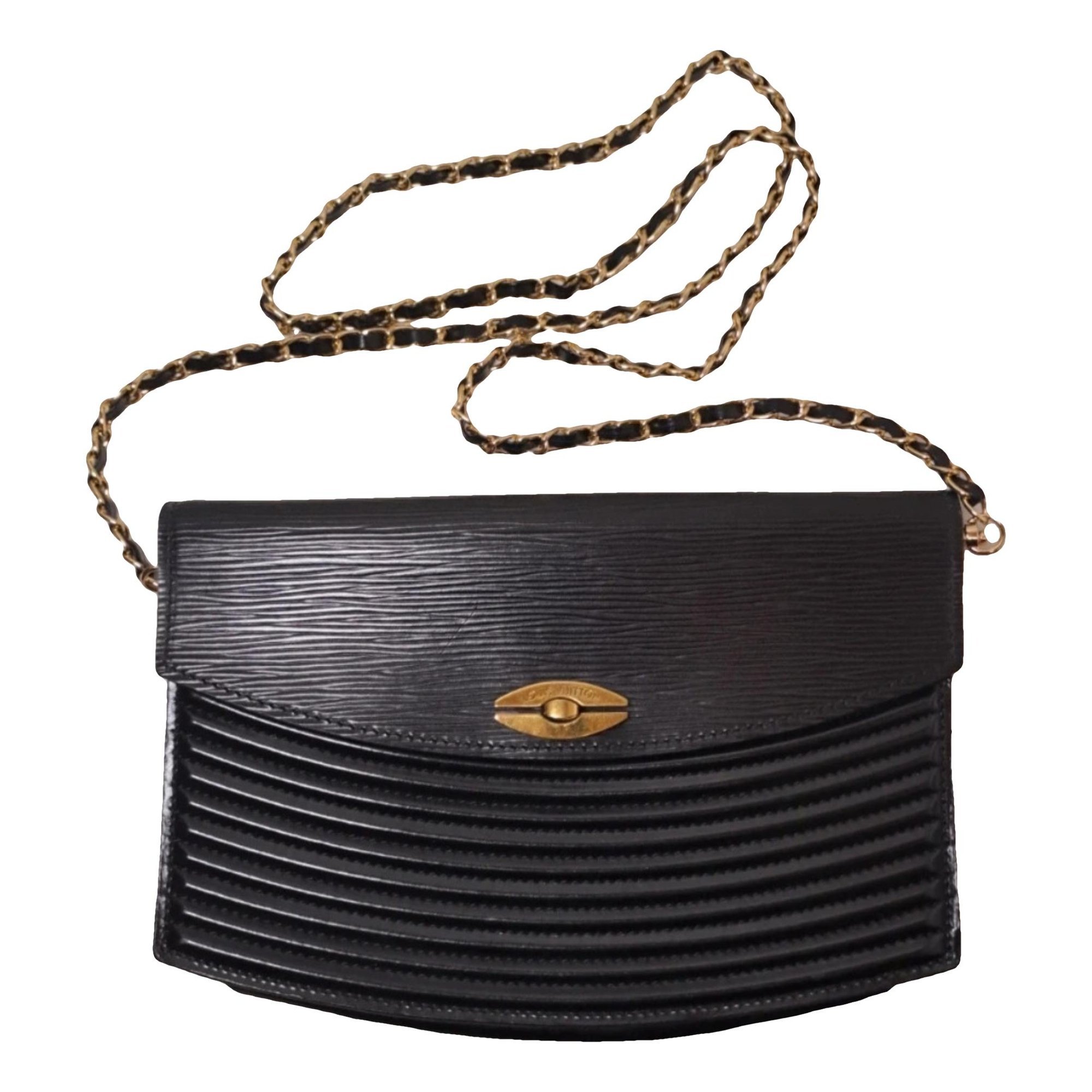 Leather clutch bag