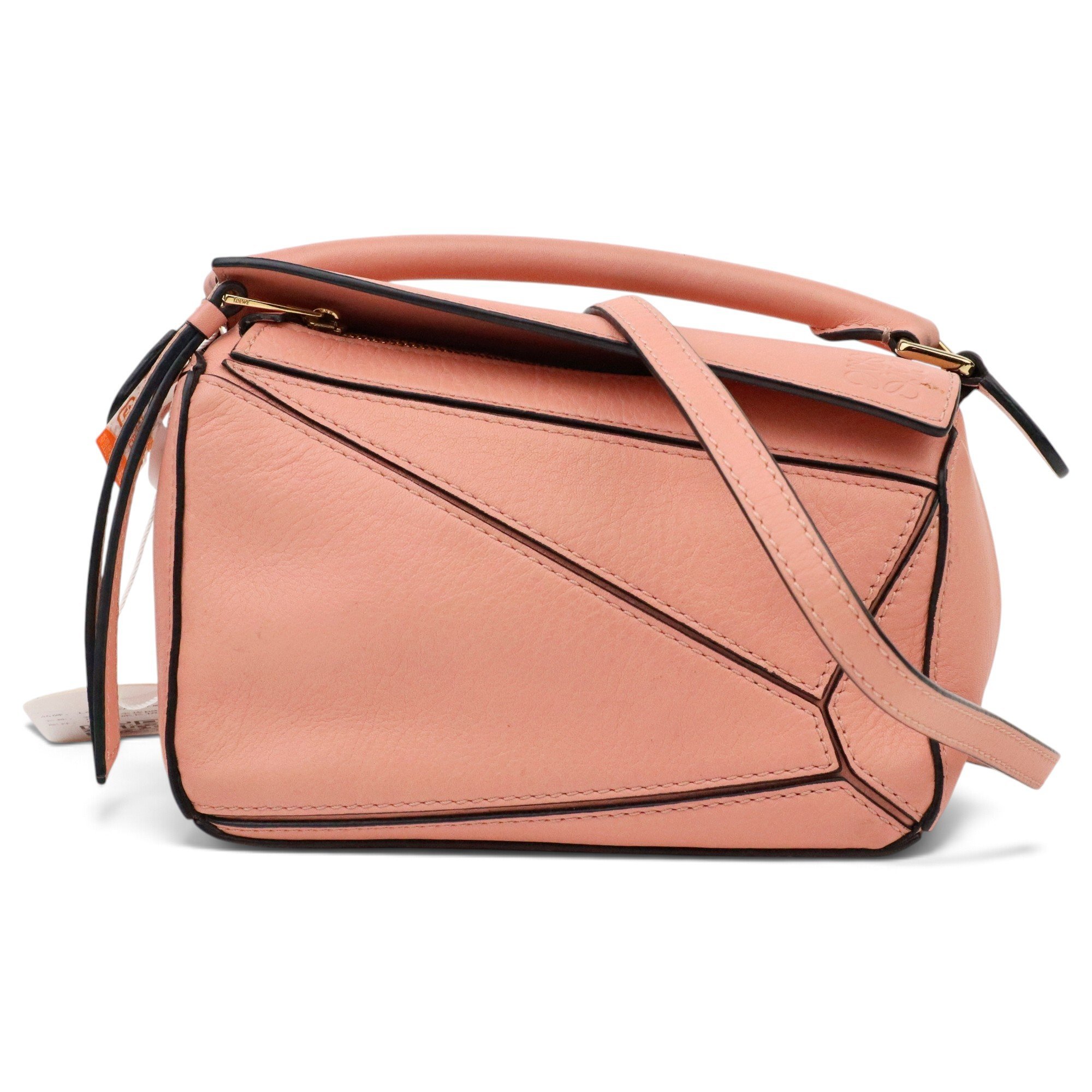 Puzzle leather handbag