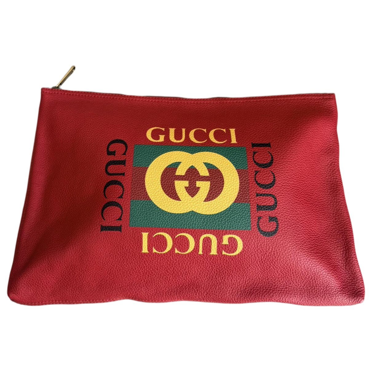 Leather clutch bag