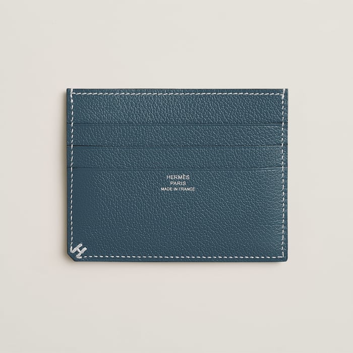 Bleu Tempête H Sellier Card Holder
