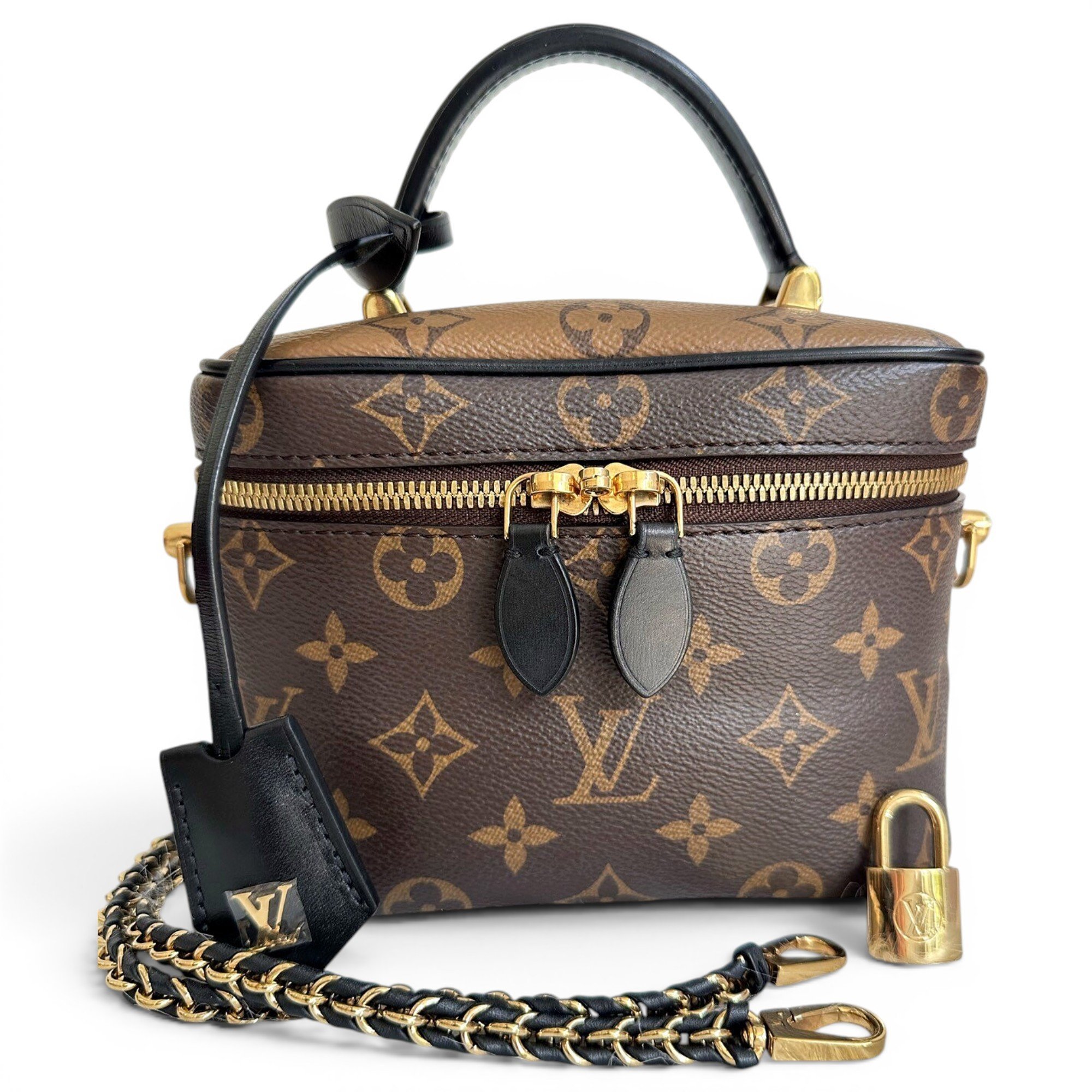 Vanity leather handbag
